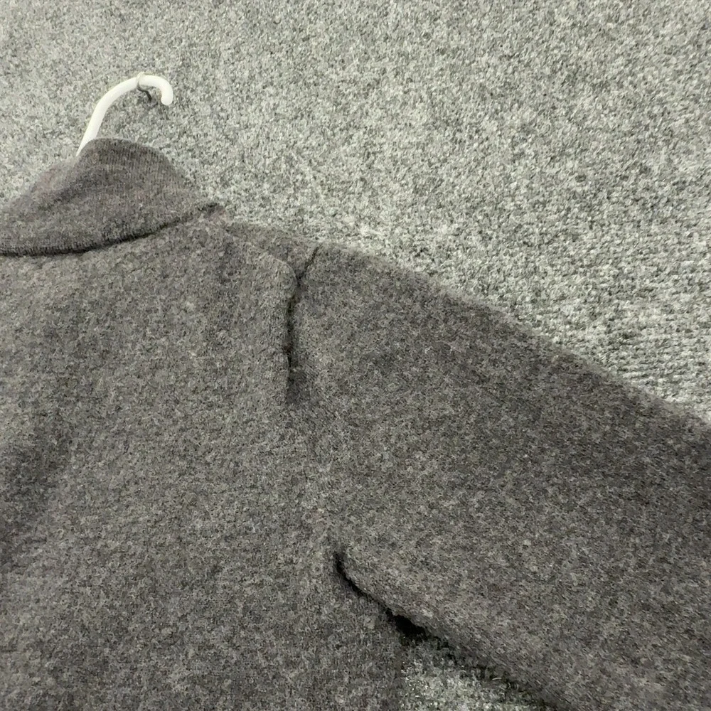 J Crew Sweater Mens M Grey Merino Wool Quarter Zip Slim Fit Casual Preppy